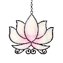 Suspension de fenêtre lotus blanc