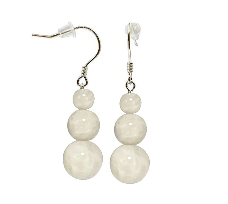 Boucle d'oreille Pierre de lune en argent