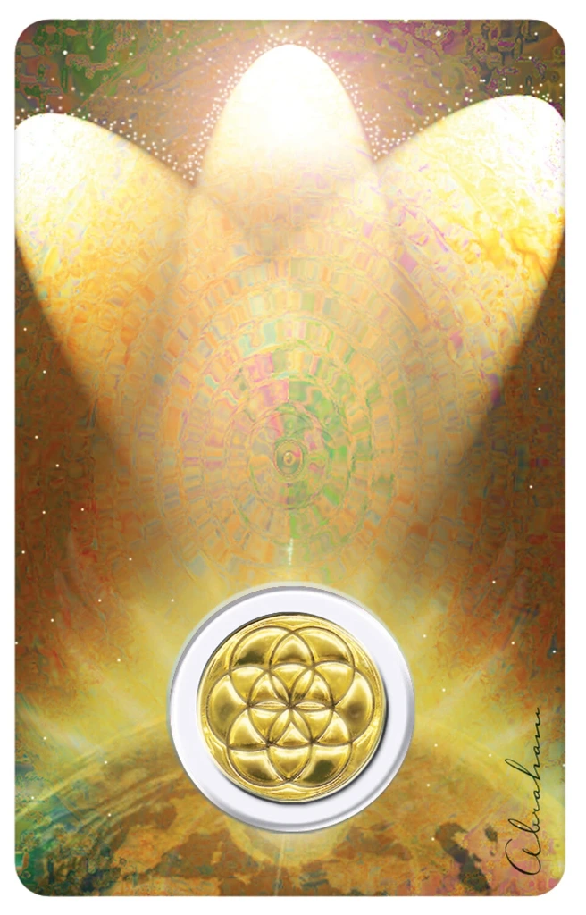 Médaille sur carte Archange Sandalphon