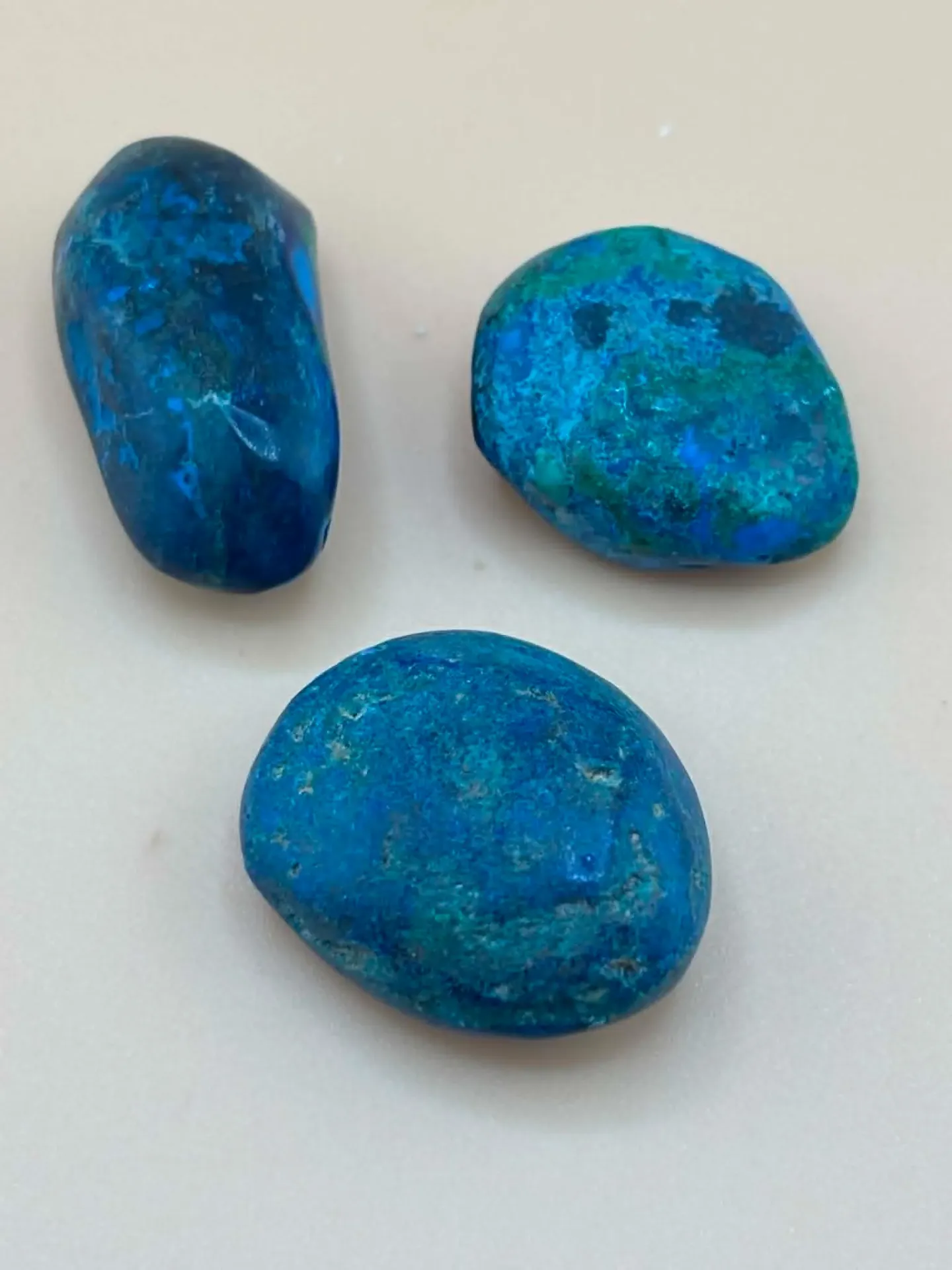 Azurite polie
