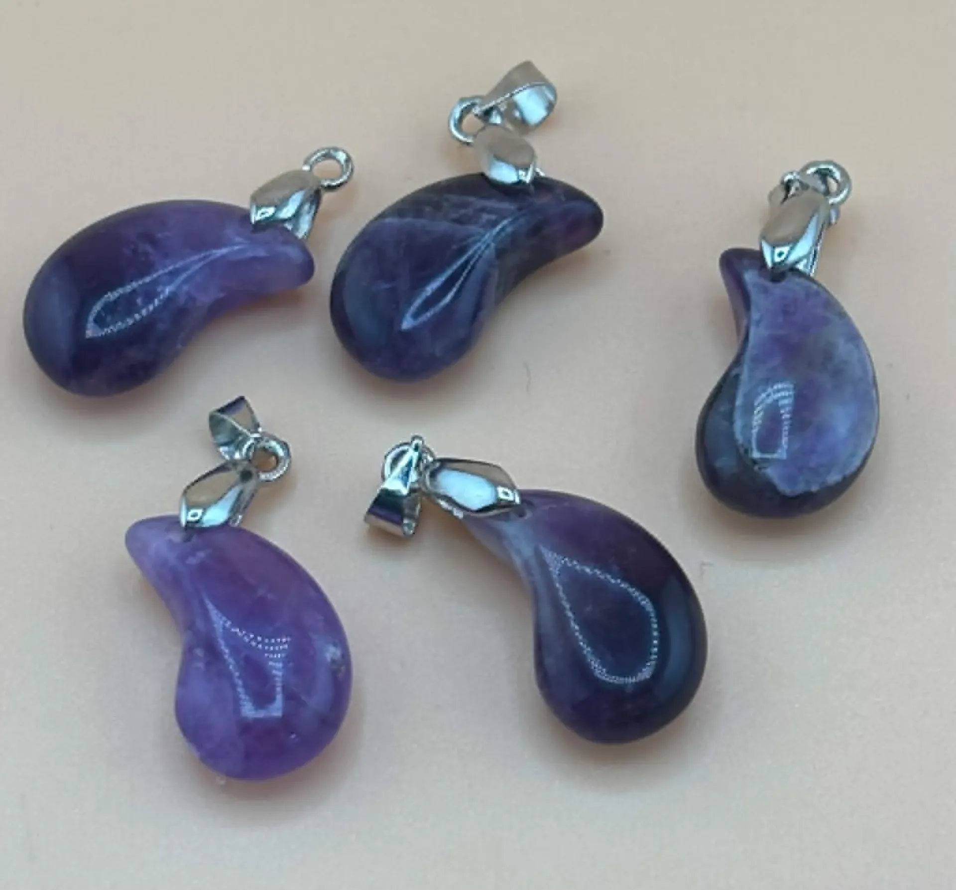 Pendentif Améthyste croissant
