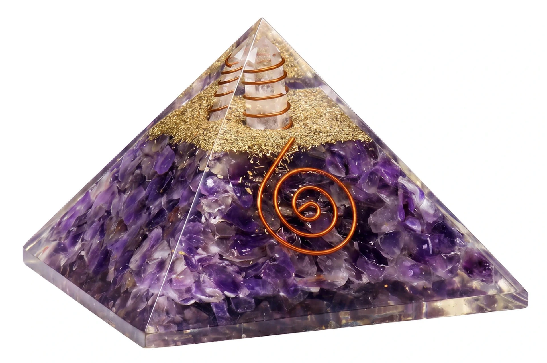 Pyramide d'orgonite "Anti-Stress & Lâcher-prise"