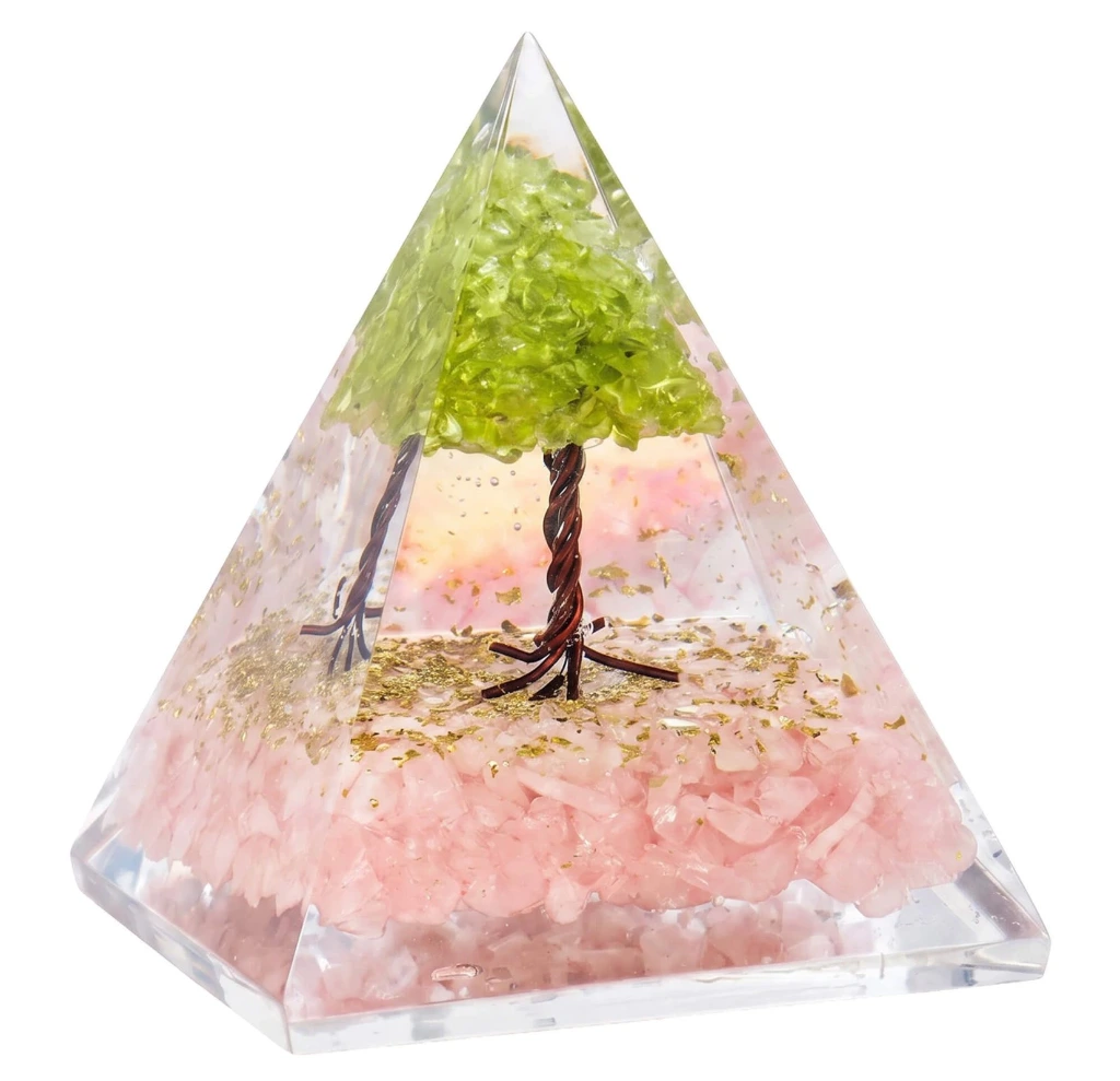 Pyramide Orgonite "Stabilité et Amour"