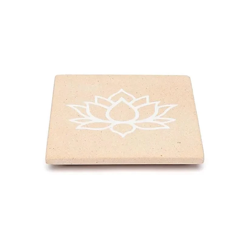 Porte encens lotus grès rose