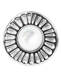 Boucles oreilles pierre de lune argentées
