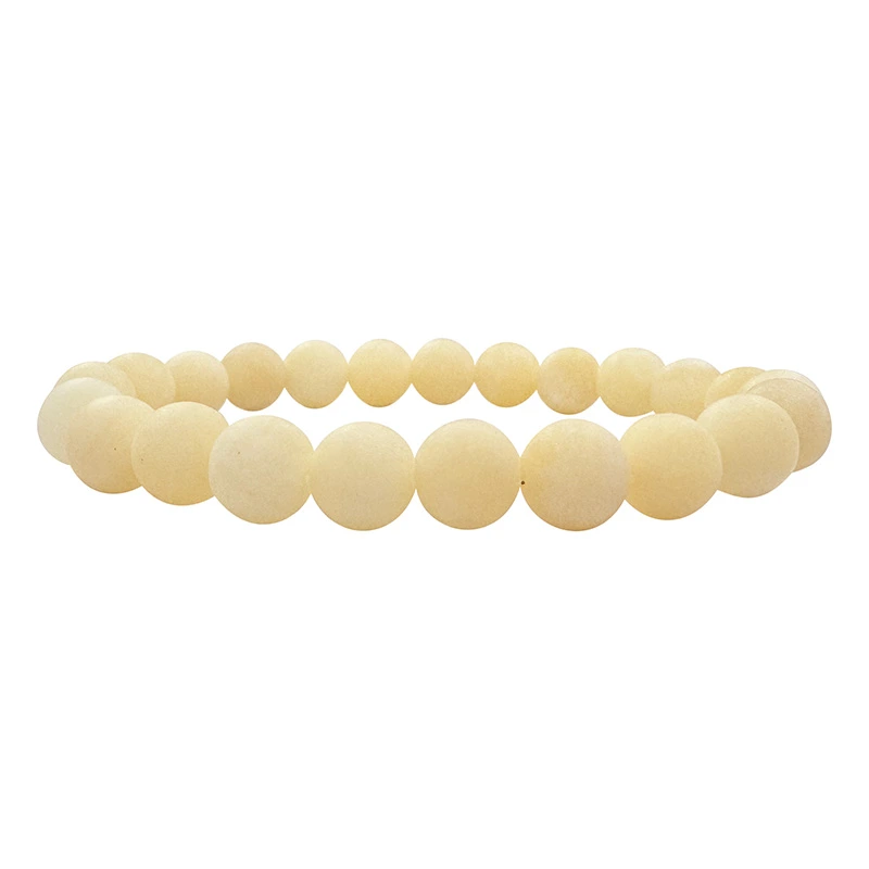 Bracelet calcite orange dépolie 8mm