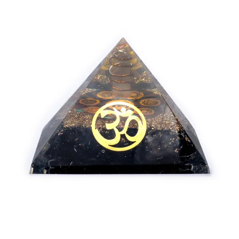 Pyramide d'orgonite Tourmaline noire