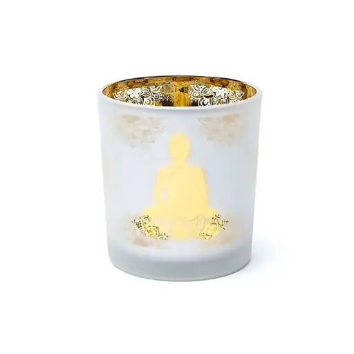 [BG031] Photophore givré/métallique Bouddha