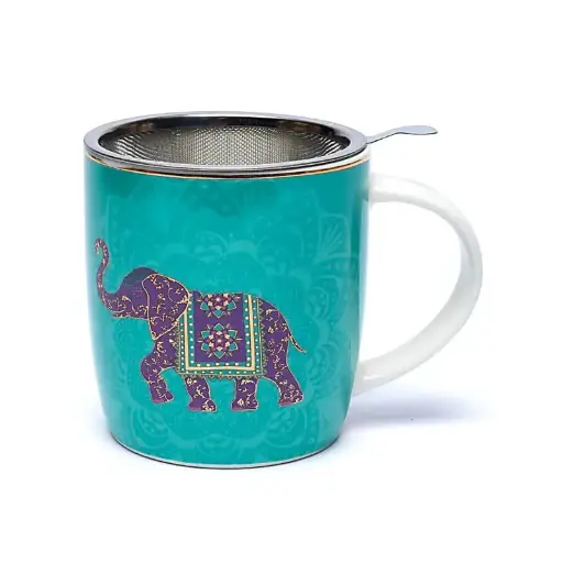 [TAS016] Tasse infuseur Eléphant indien
