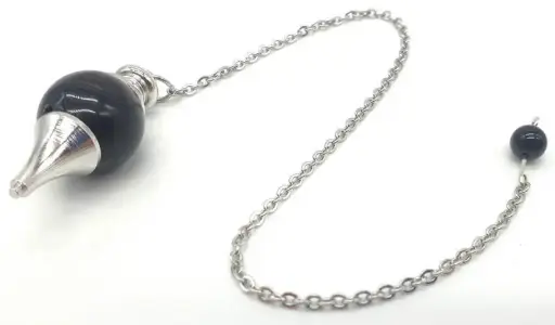 Pendule sphère Obsidienne Noire